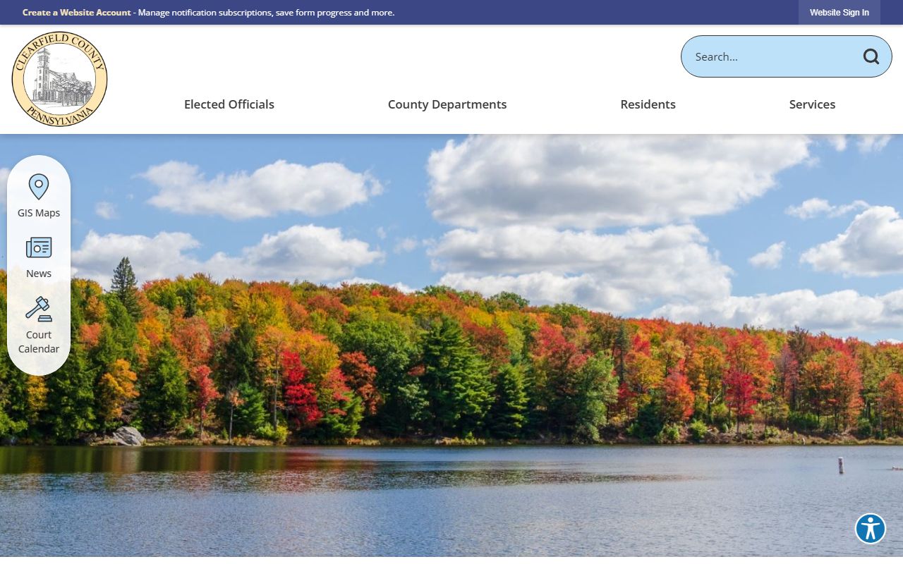 Clearfield County court records county homepage
